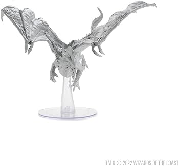 Amazon.com: D&D Nolzur's Marvelous Miniatures: Adult Silver Dragon
